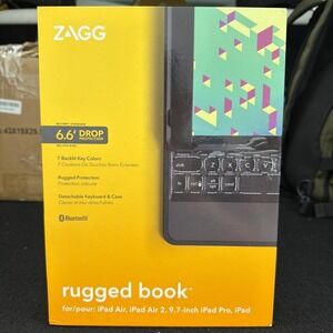 ZAGG Rugged Book Bluetooth Keyboard Case Black for iPad Air/Air 2/9.7 Pro/iPad